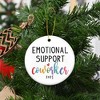 Christmas Coworker Gifts for Women Friends - Emotional Support Ceramic Christmas Ornaments 2025 - 4 of 4