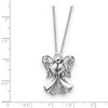 Black Bow Jewelry Rhodium Plated Sterling Silver & CZ Angel of Strength Necklace, 18in - 2 of 4