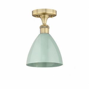 Plymouth Dome - 1 Light Semi-Flush Mount In Industrial Style-11.25 Inches Tall and 7.5 Inches Wide - 1 of 1