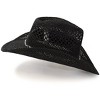 Western Express Twisted Straw Western Pinch Front Hat with Rhinestone Hat Band - 3 of 4
