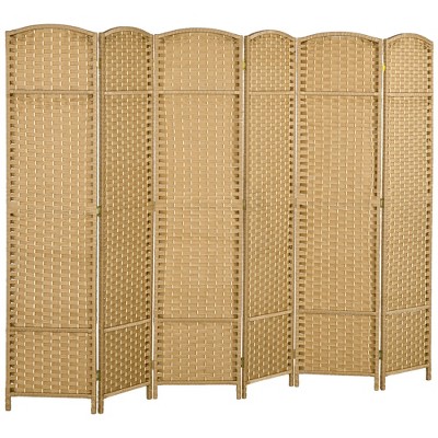HOMCOM Room Divider, Folding Privacy Screen, 5.6' Tall Freestanding Partition for Home Office, Bedroom