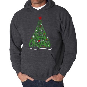 LA Pop Art We Wish You A Merry Christmas - Men's Word Art Hooded Sweatshirt - 1 of 4