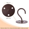 Unique Bargains Iron Wall Mounted Round Plate Ceiling Hooks and Hangers 2 Pcs - 3 of 3