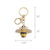 Wrapables Crystal Bling Key Chain Keyring with Tassel Car Purse Handbag Pendant, Bee - 2 of 4