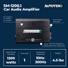 Autotek 1200 Watt 1 Channel Car Audio Amplifier, High Output Class D Mono Bridged 4 Ohm Stable Input, Street Machine, SM-1200.1, Black - 4 of 4