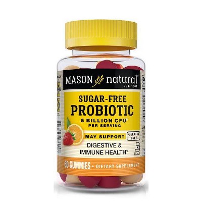 Mason Natural Sugar Free Probiotic Gummies - 60ct