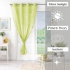 Evideco French Home Goods Double Layer Window Curtain Drape, Elegant Two-Tone Sheer Curtain - Ideal for Living Room, Bedroom Décor, 95x55 Inches - 2 of 4