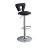 PAGED Adjustable Counter and Bar Stools,Faux Leather Upholstery Barstools,Swivel Counter Stools with Footrest,Set of 2 - 4 of 4