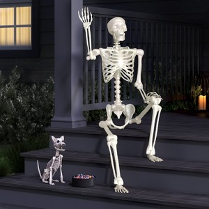 60" Poseable Skeleton Halloween Decorative Prop Iridescent - Hyde and EEK! Boutique™ - 1 of 3