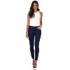 Rekucci Women's Secret Figure Pull-On Skinny Jeans – Stretch Denim with Tummy Control & Functional Pockets - Ink Blue Rinse, 2 - 4 of 4