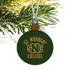 St. Norbert College Green Knights Logo Mini Small Tiny Wood Christmas Tree Holiday Ornament - 3 of 4