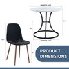 KTMBDW Dining Chairs Set of 5, Modern Circular Dining Table, Paired With 4 Linen-Cotton Material High Resilience Dining Chair with Metal Leg - 4 of 4