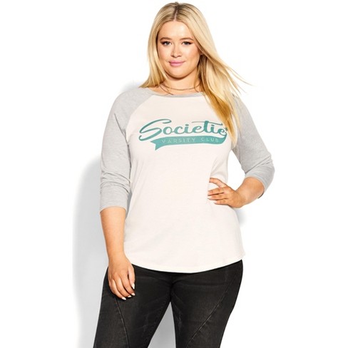 Societie+ | Women's Plus Size Societie Graphic Tee - Ivory - 30w : Target