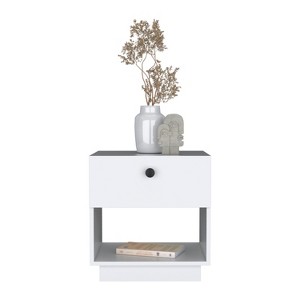 NicBex Nightstand with Drawer,Modern Side Table with Storage Space,Bedside Table for Bedroom,Living Room,Black/White - 1 of 4