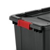 Sterilite Industrial Tote, Stackable Storage Bin with Latching Lid, Plastic Container - 3 of 4