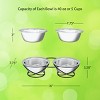 Set of 2 Elevated Dog Bowls - Stainless-Steel 40-Ounce Food and Water Bowls for Dogs and Cats in a Raised 3.5-Inch-Tall Decorative Stand by PETMAKER - 2 of 4