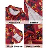Mens Halloween Christmas Shirts Funky Santa Button Down Shirt Printed Short Sleeve - 4 of 4