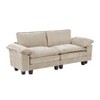 TiramisuBest Indigo Velvet Loveseat with Crystal Tufting, Silver Nailhead Trim, 2-Seater Couch with Pillows for Living Room, Formal Luxury Style - 3 of 4