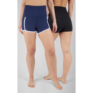 Yogalicious Womens 2 Pk Lux Super High Waist Summer Flair Bike Short - 1 of 4