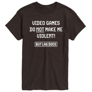 Men's - Instant Message - Video Games Not Violent Short Sleeve Graphic T-Shirt - 1 of 4