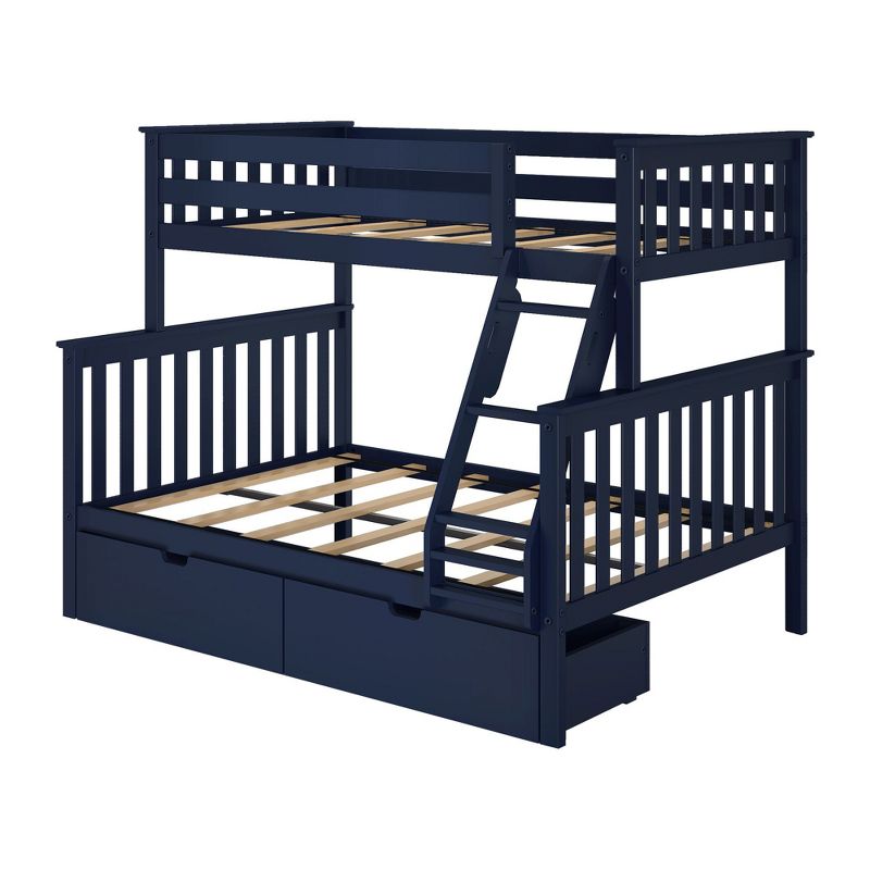 Max & Lily Twin over Full Bunk Bed with Under Bed Storage Drawers, 4 of 9