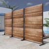 Dovelina Outdoor Metal Privacy Screen Freestanding Patio Decorative Screens - 4 of 4