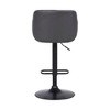 FurniFact,Adjustable Swivel Bar Stool with Black Finish and Grey Faux Leather Seat - 4 of 4