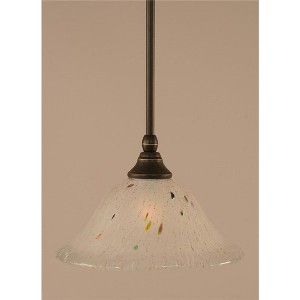 Toltec Lighting Any 1 - Light Pendant in  Dark Granite with 10" Frosted Crystal Shade - 1 of 1