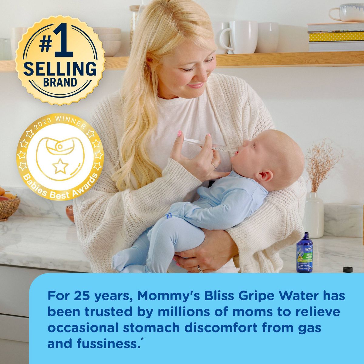 Mommy's Bliss Gripe Water for Babies with Gas, Colic or Stomach Discomfort - 4 fl oz - thumbnail 4