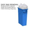 United Solutions 4 Pack Highboy Recycling Bin, Slim Plastic Trash Can, Easy Bag Removal, Indoor/Outdoor, Tall Profile with Handles, 23 Gallon, Blue - 4 of 4