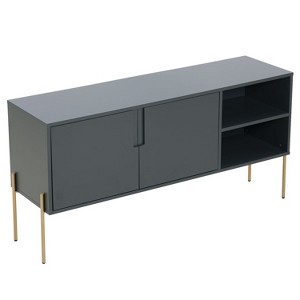 NicBex Minimalist Sideboard Buffet Cabinet with 2 Doors & Metal Legs for Kitchen,Living Room,Dark Green - 1 of 4