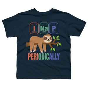 Boy's Design By Humans Funny Science Sloth i Nap Periodic Sloths Lovers By yargic T-Shirt - 1 of 3