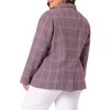 Agnes Orinda Women's Plus Size Plaid Formal Notched Lapel Blazer - image 4 of 4