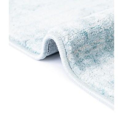 Turquoise Rectangular Easy Care Synthetic Indoor Area Rug