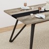 Hooseng Dining Table for 6-8 People, 70.9" Long Wooden Kitchen Table with Sturdy Metal Frame for Kitchen, Living Room, Office - 4 of 4