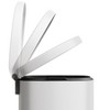 13 Gallon / 50 Liter Step-On Stainless Steel Trash Can with Soft-Close Lid, Slim Garbage Bin with Inner Bucket for Bathroom or Bedroom, Silver - 4 of 4