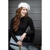 Britt's Knits Everyday Lightweight Beret Parisian Style Soft Crochet Cutout Knit Beret Beanie Hat for Women & Girls - 4 of 4