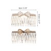 Unique Bargains Women's Faux Pearl Bow Tie Hair Insert Comb Gold Tone 1 Pc - 2 of 3