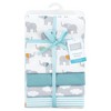 Hudson Baby Cotton Poly Flannel Receiving Blankets, Teal Elephant, One Size - 2 of 4