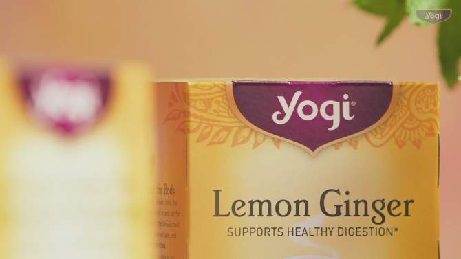 Yogi Tea Lemon Ginger Tea Bags - 16ct, 2 of 9, play video