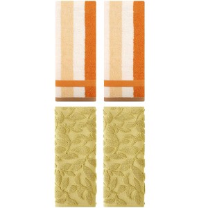 REGALWOVEN 4 Pcs Absorbent Soft Cotton Hand Towels for Bathroom - 1 of 4