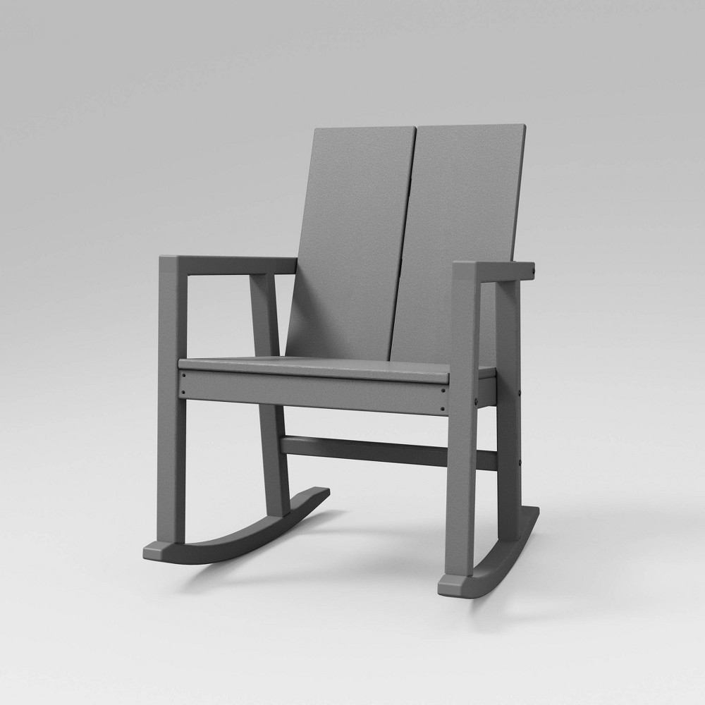 Photos - Garden Furniture Moore POLYWOOD Rocking Outdoor Patio Chair, Rocking Chair Gray - Threshold