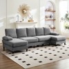 Mjkone U Shaped Sectional Sofa, 4-Seat Modular Sofa, Living Room Modern Couch with Chaise - 4 of 4