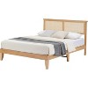 Acekool Twin Rattan Bed Frame, Boho Platform Bed with Natural Rattan Headboard & Underbed Storage, No Box Spring Needed - 2 of 4