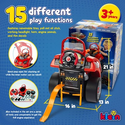 Theo Klein Red Interactive Toddler Car Service Station Playset
