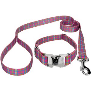 Country Brook Petz Premium Dog Collar and Leash - Plaid and Argyle Collection - 1 of 4