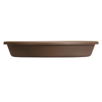 The HC Companies Classic Plastic Saucer for 8" Pot, Chocolate, 8in