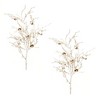 Melrose Flocked Bell Twig Branch (Set of 2) - 2 of 3