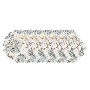 C&F Home Braganza Teal Floral Cotton Placemats, Set of 6 - 1 of 4