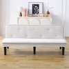 NicBex Convertible Folding Tufted Loveseat Sofa with Adjustable Backrest,Corduroy Armless Recliner Sofa Chair for Living Room,Bedroom - 3 of 4